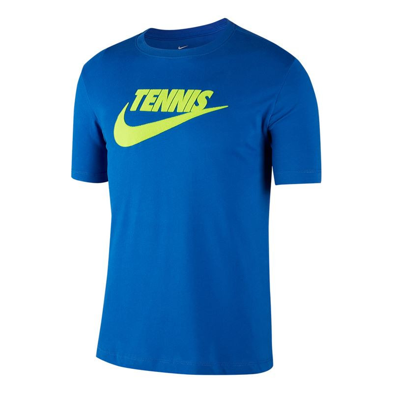 Mens Nike GFX Tennis T Shirt LIGHT BLUE