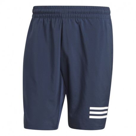 Adidas Mens Club Tennis 3 Stripes Shorts Navy White