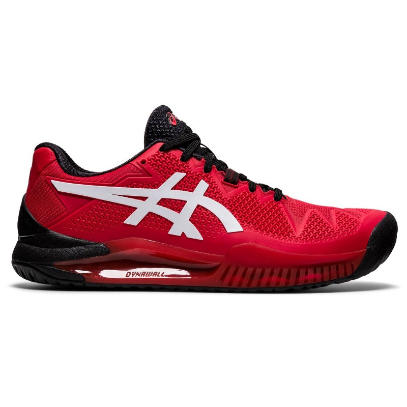 Asics Mens Gel Resolution 8 Tennis Shoes RED WHITE