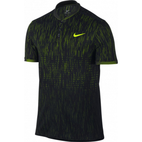 Mens Nike Dry Advantage Tennis Polo Black Yellow