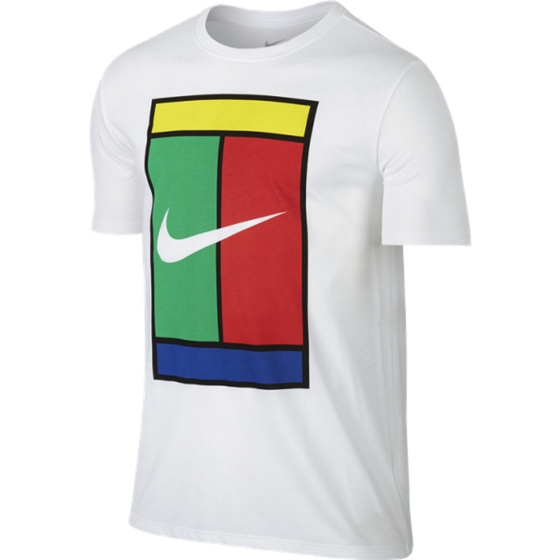 Mens Nike Court Tennis T Shirt WHITE