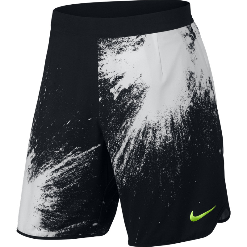 Men's NikeCourt Flex Tennis Short BLACK WHITE