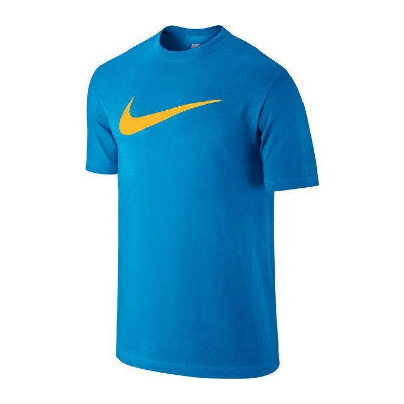 Mens Nike Chest Swoosh Tee Blue Yellow 696699-435