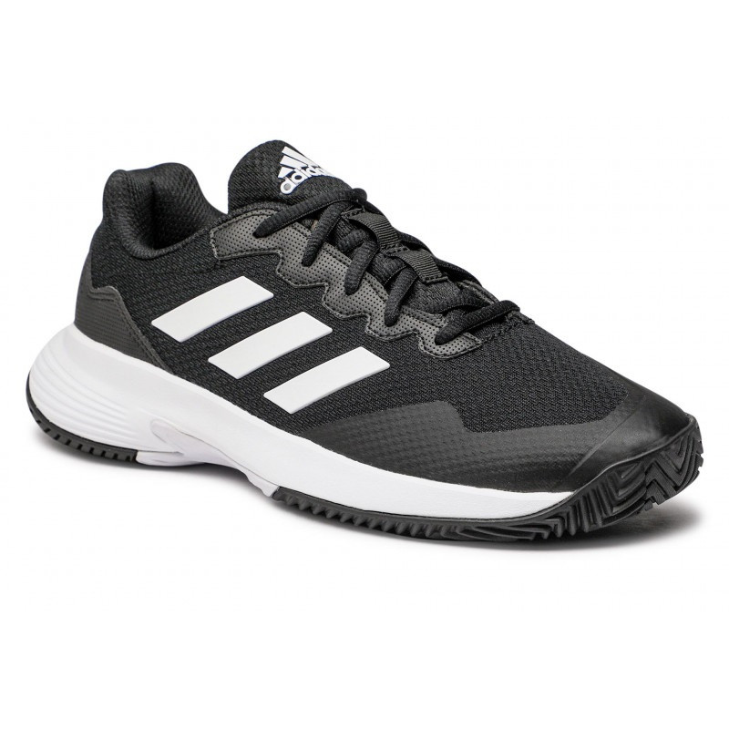 Mens Adidas GameCourt 2 Tennis Shoe Black White