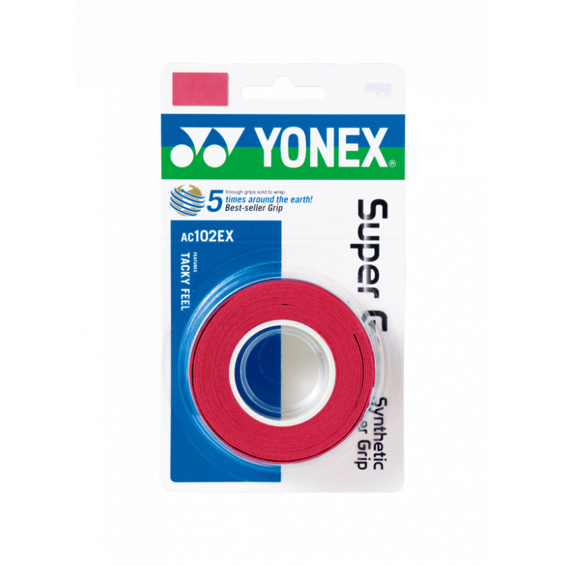 Yonex Super Grap RED -3 wraps Overgrip