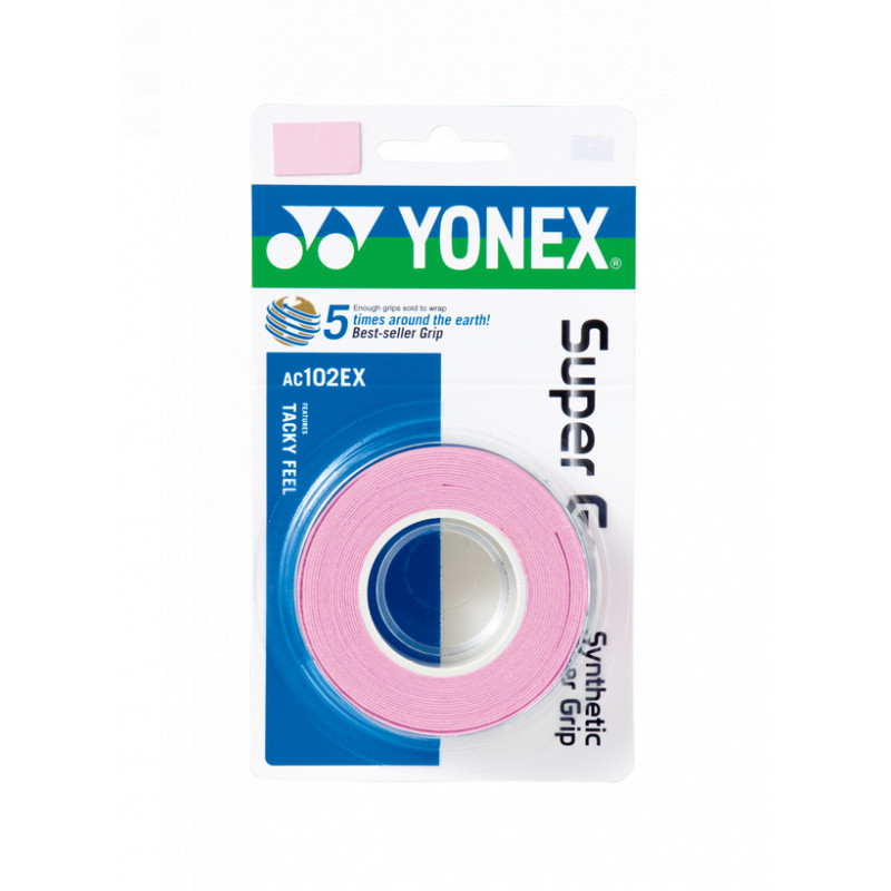 Yonex Super Grap PINK -3 wraps Overgrip