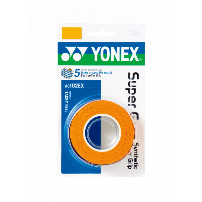 Yonex Super Grap ORANGE -3 wraps Overgrip