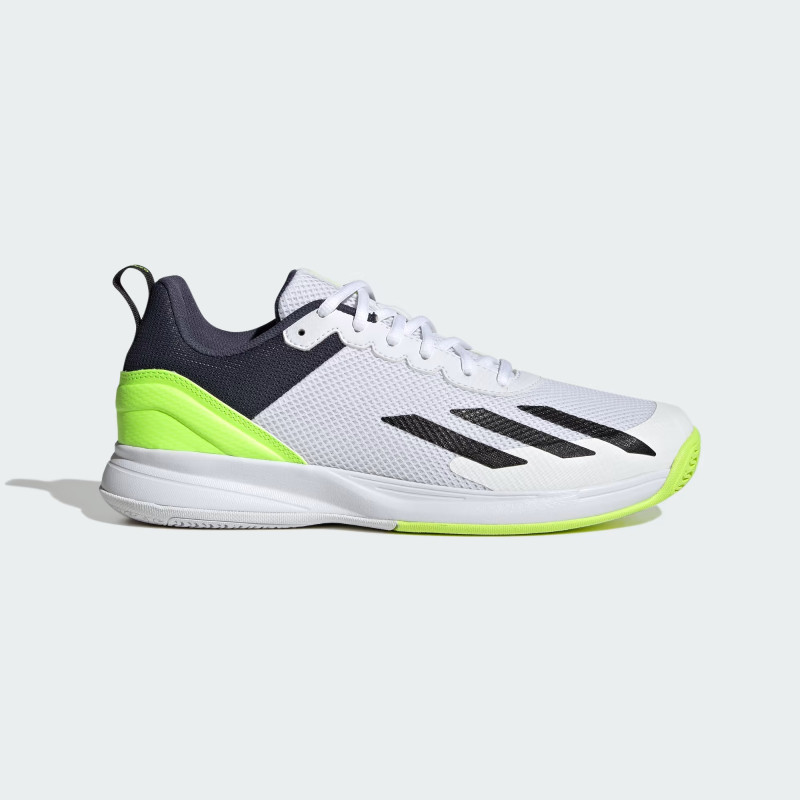 Mens Adidas Courtflash Speed Tennis Shoe White Black Yellow