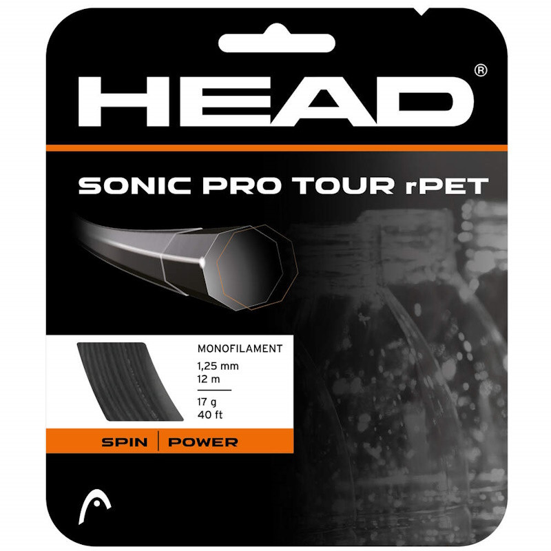 Head Sonic Pro Tour 1.25 Black Tennis String Set